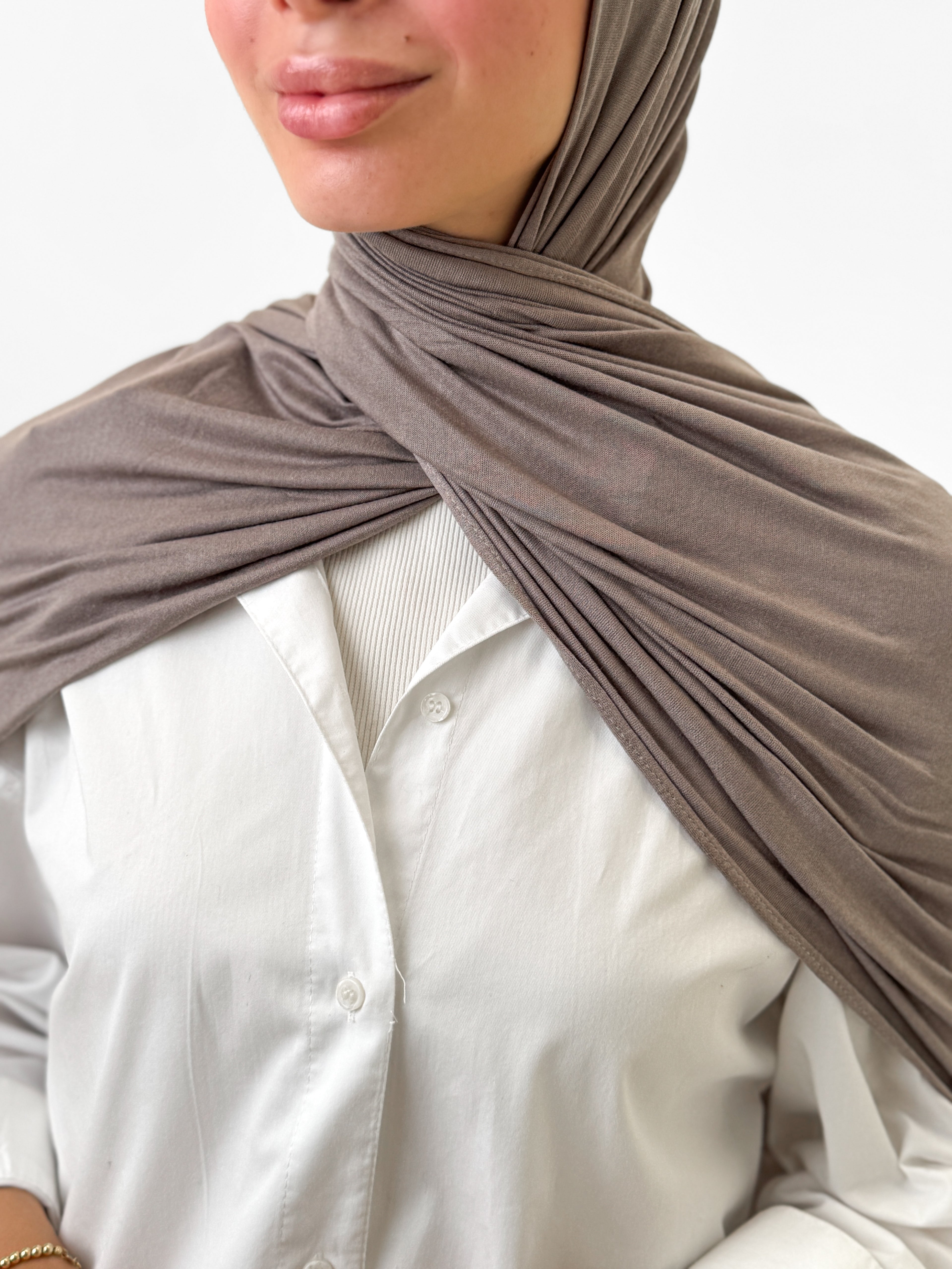 Comfort Lycra Scarf With Matching Cap - Deep Tupe