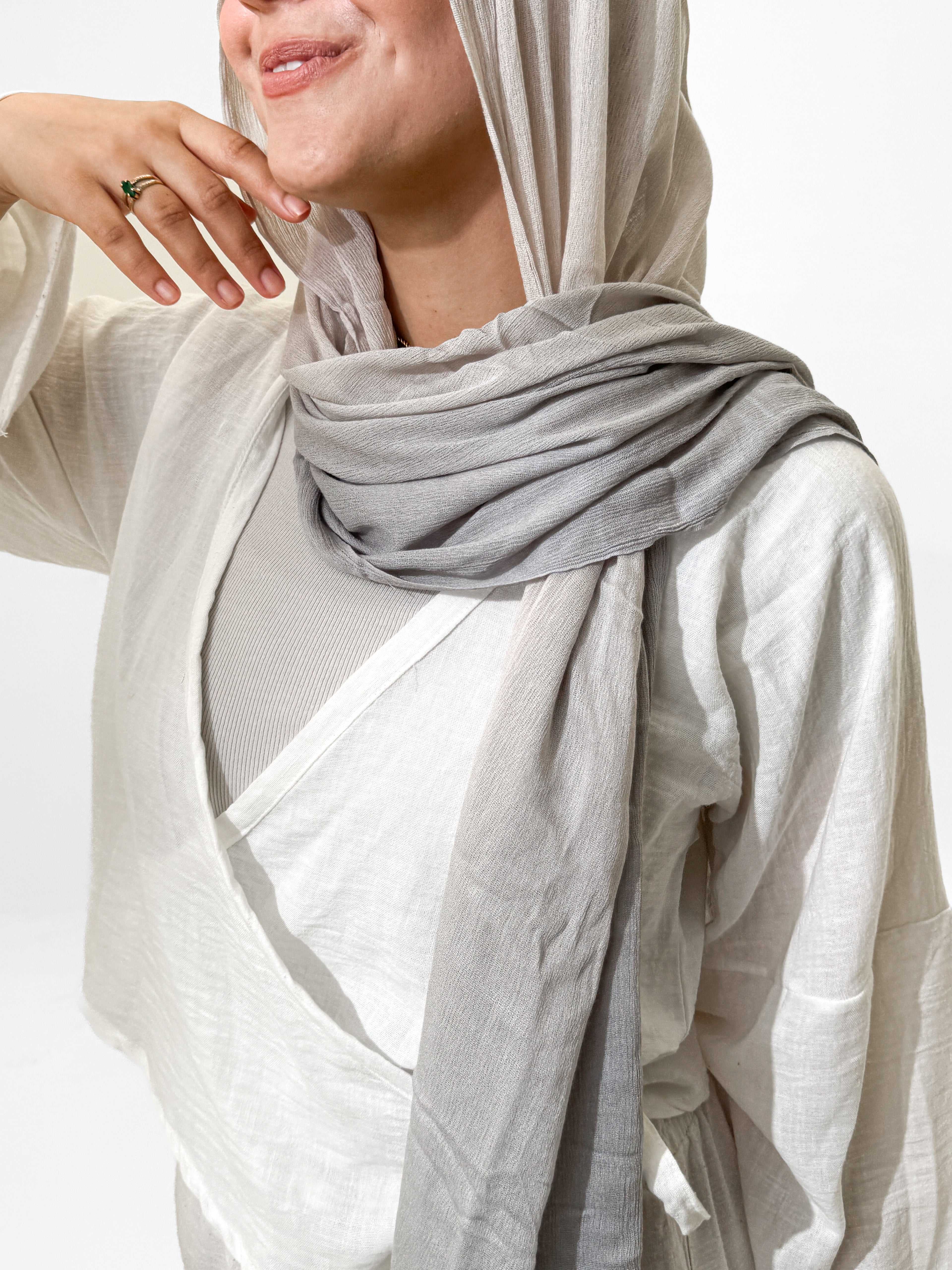 Gradient Linen scarf - Griesh & Off White