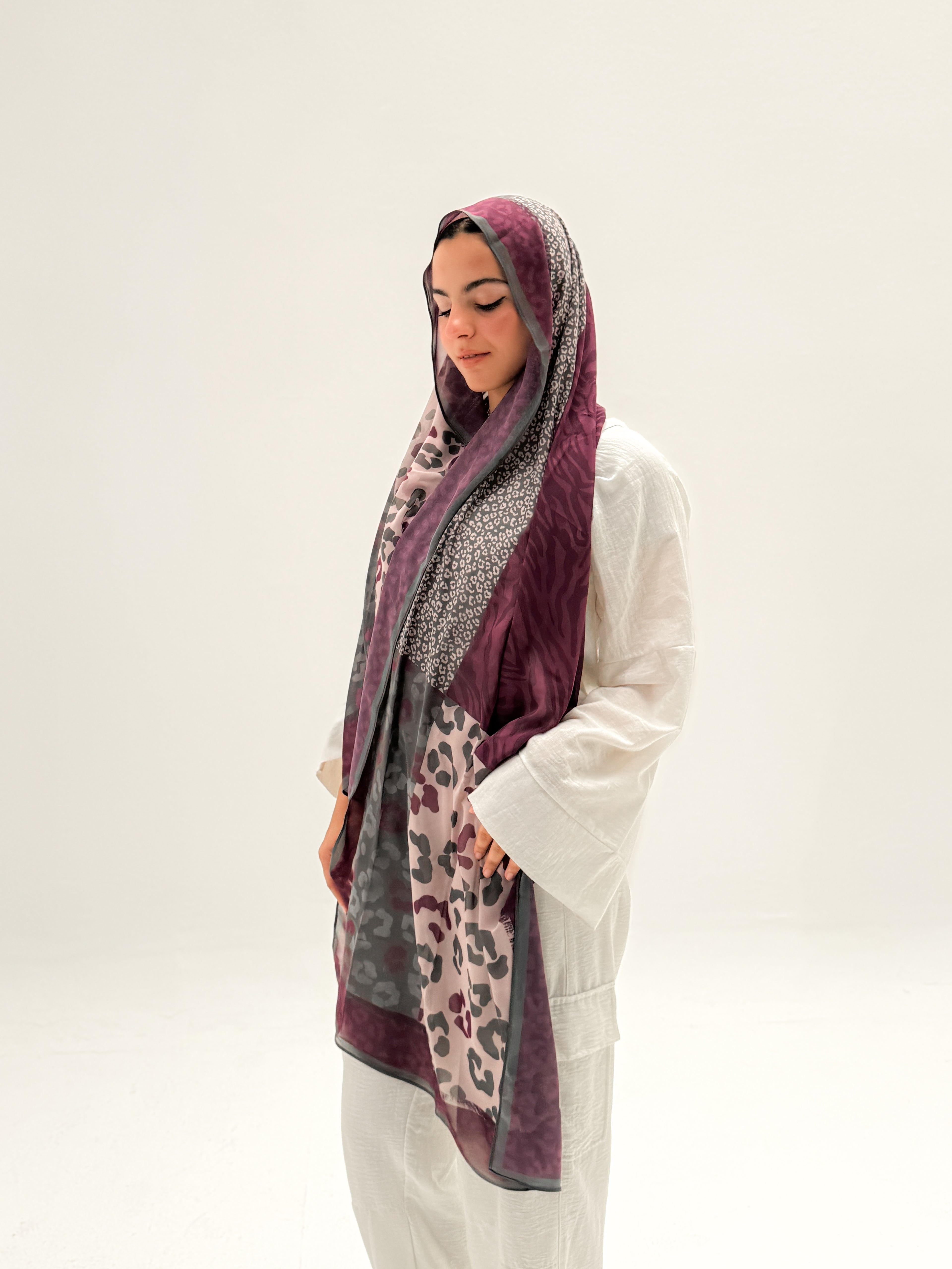 Blush Safari Chiffon Scarf