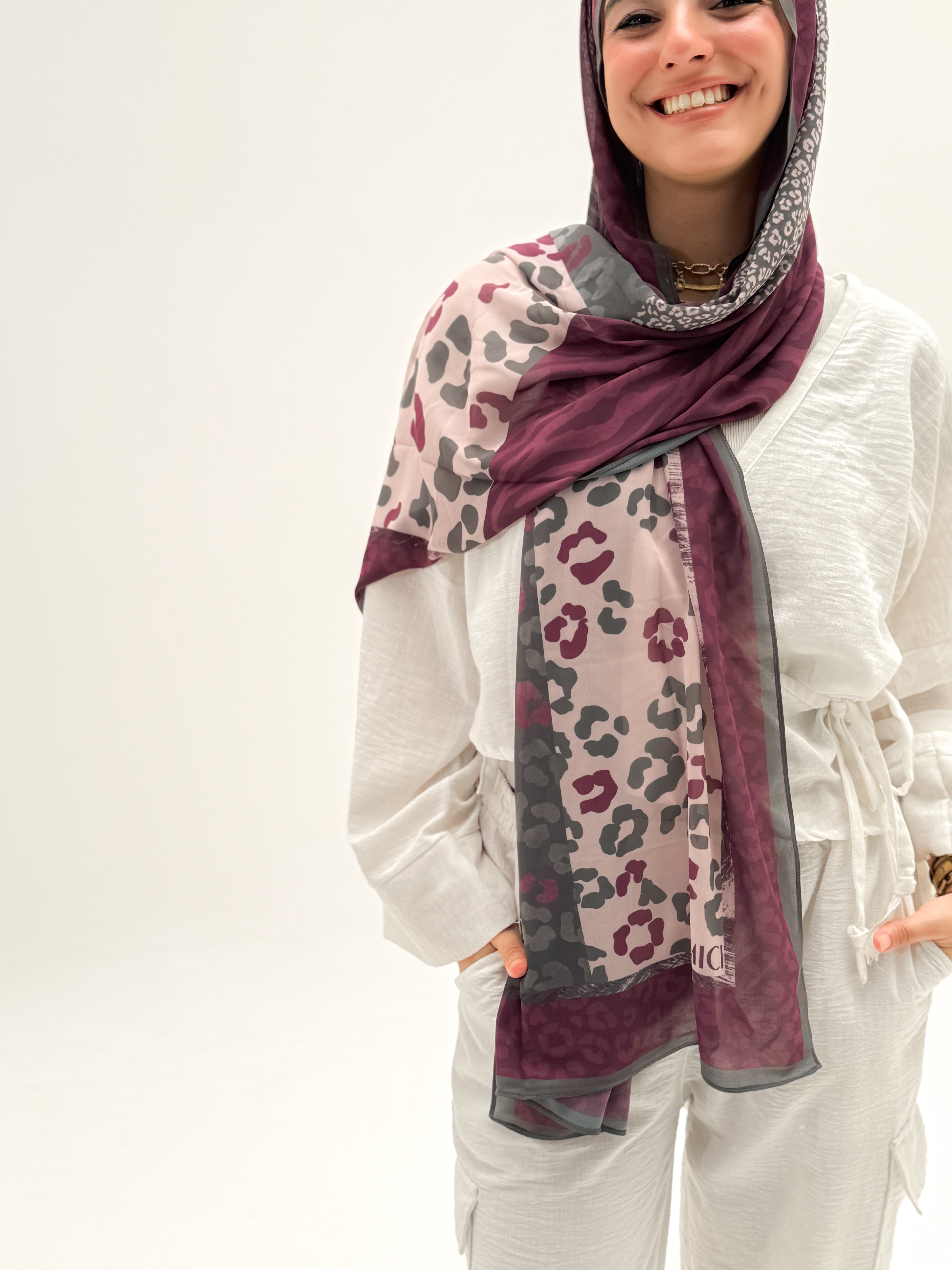 Blush Safari Chiffon Scarf