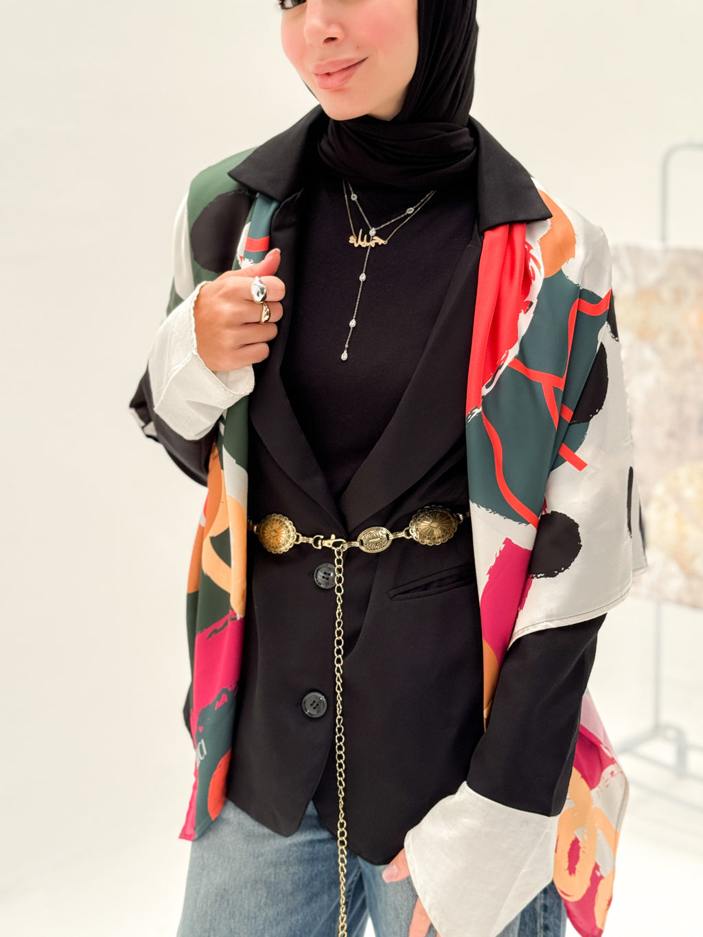 Satin Squre Shal - BOHO