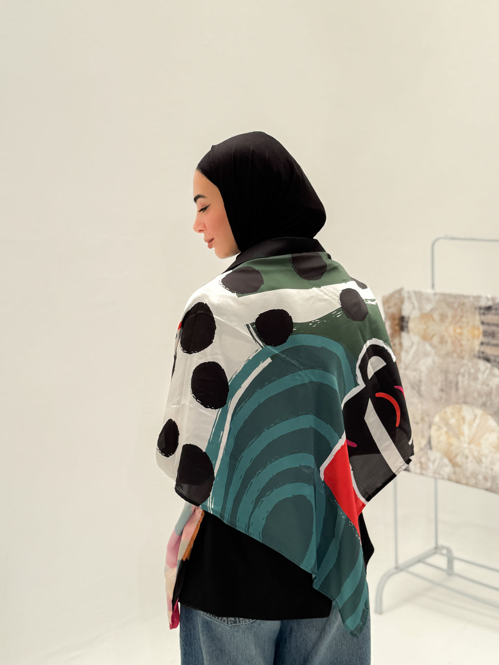 Satin Squre Shal - BOHO