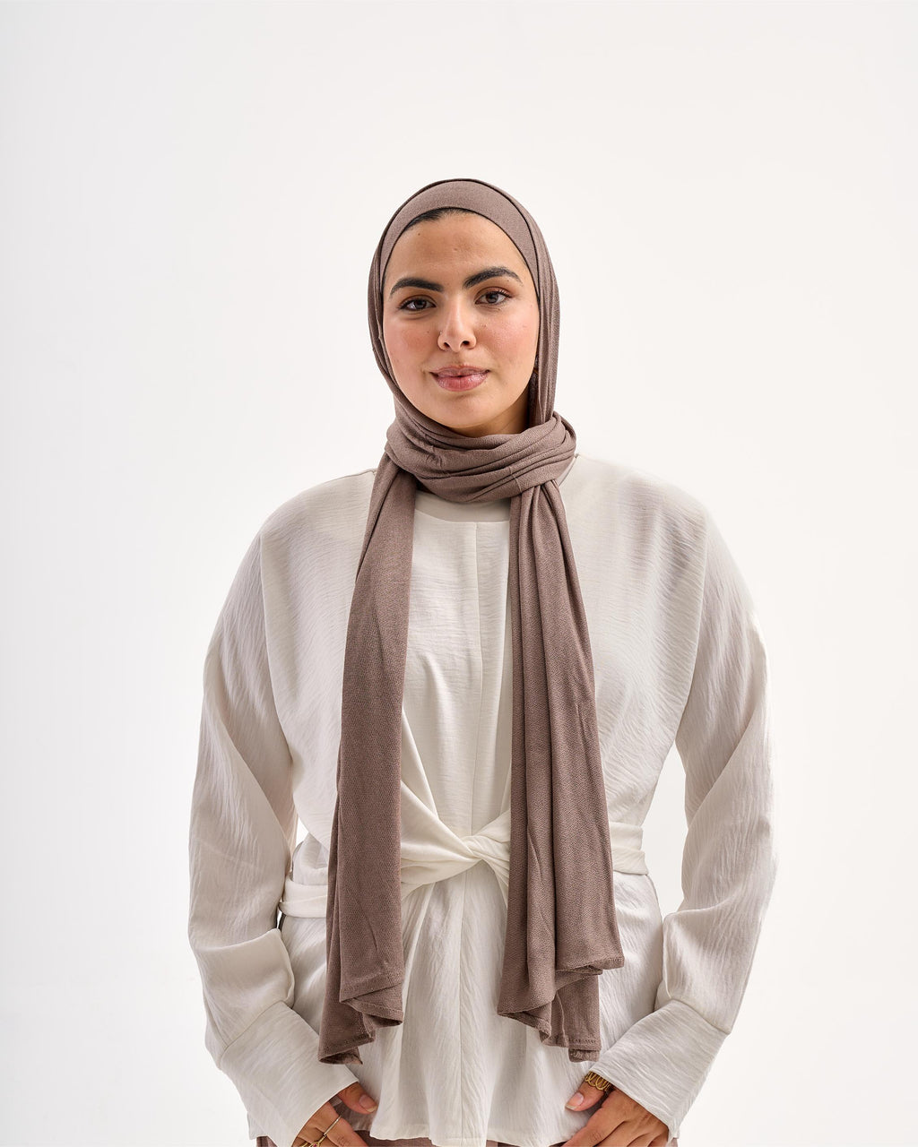 Light Weaves lycra scarf - Cafe