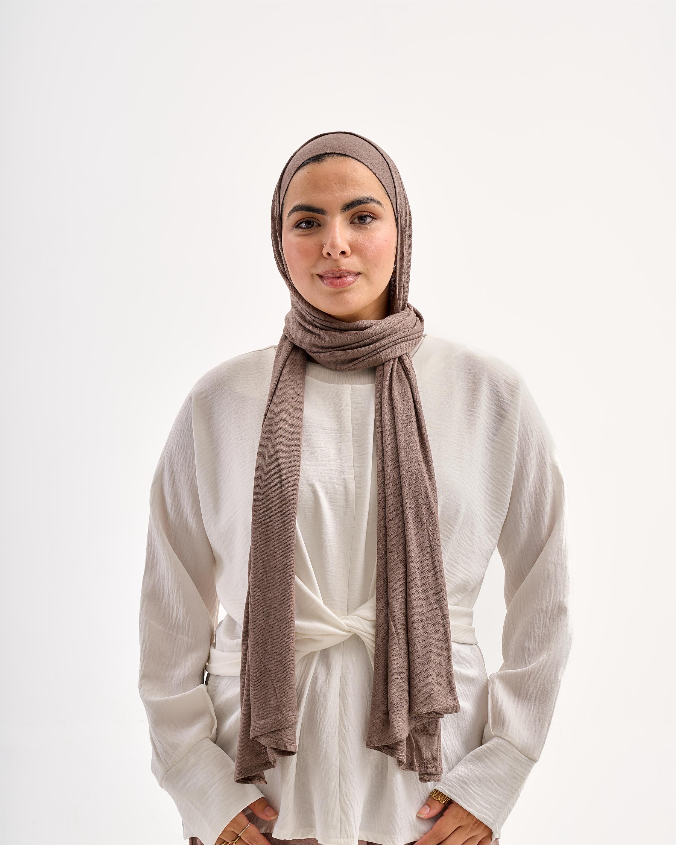 Light Weaves lycra scarf - Cafe