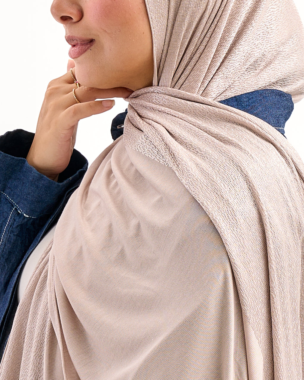 Serene Dual Stretch Scarf - Light cafe