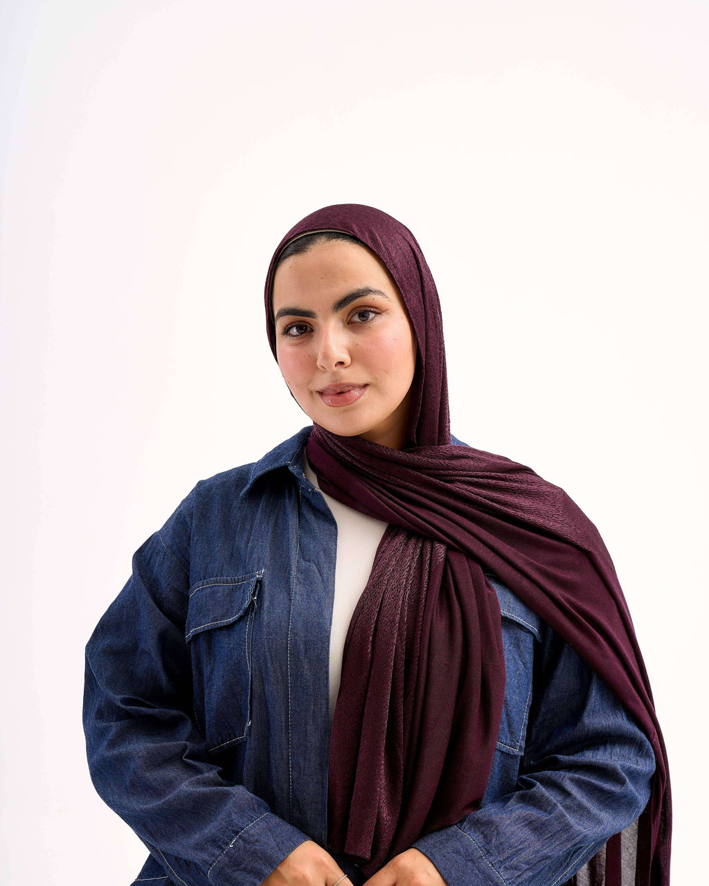 Serene Dual Stretch scarf - Burgandy