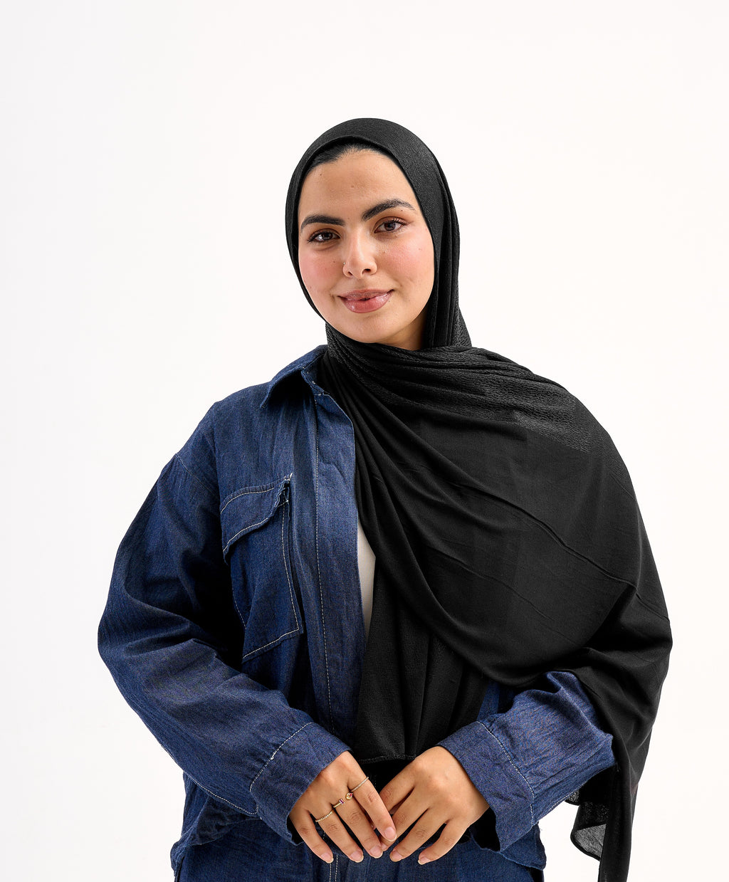 Serene Dual Stretch scarf - Black