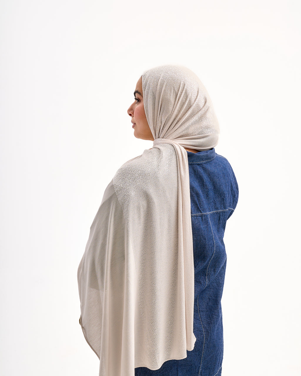 Serene Dual Stretch Scarf - Light cerem