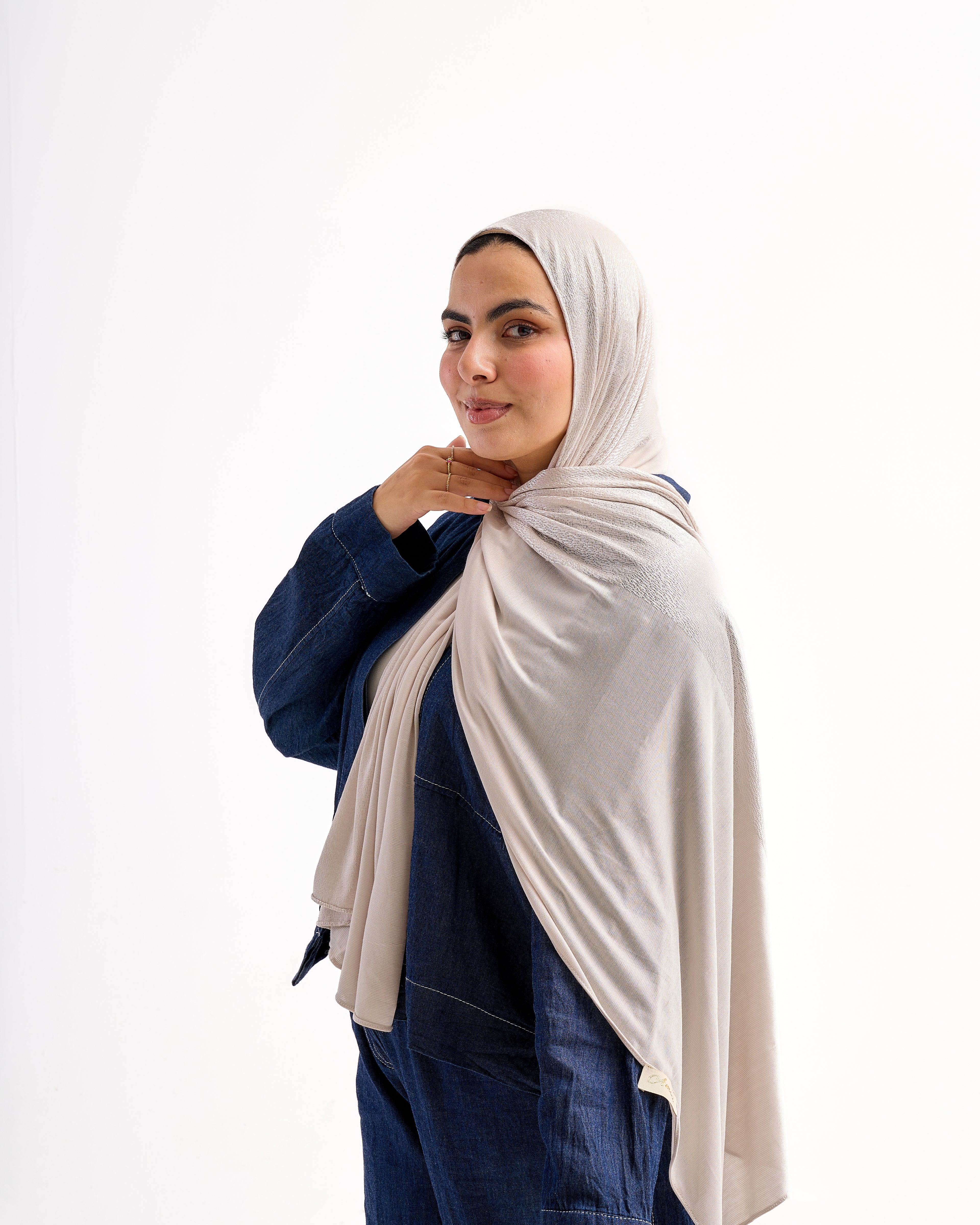 Serene Dual Stretch Scarf - Light cerem