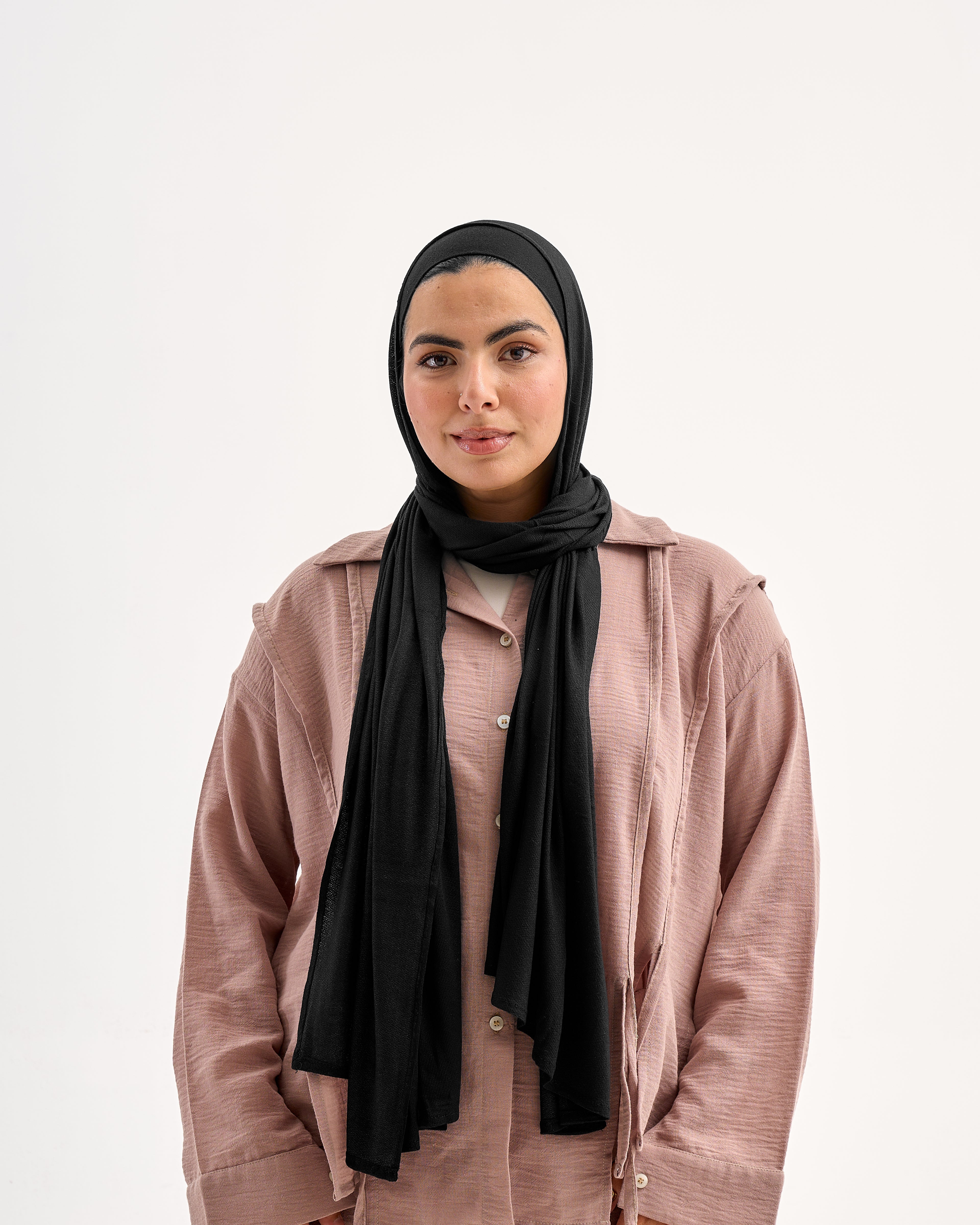 Light Weaves lycra scarf - Black