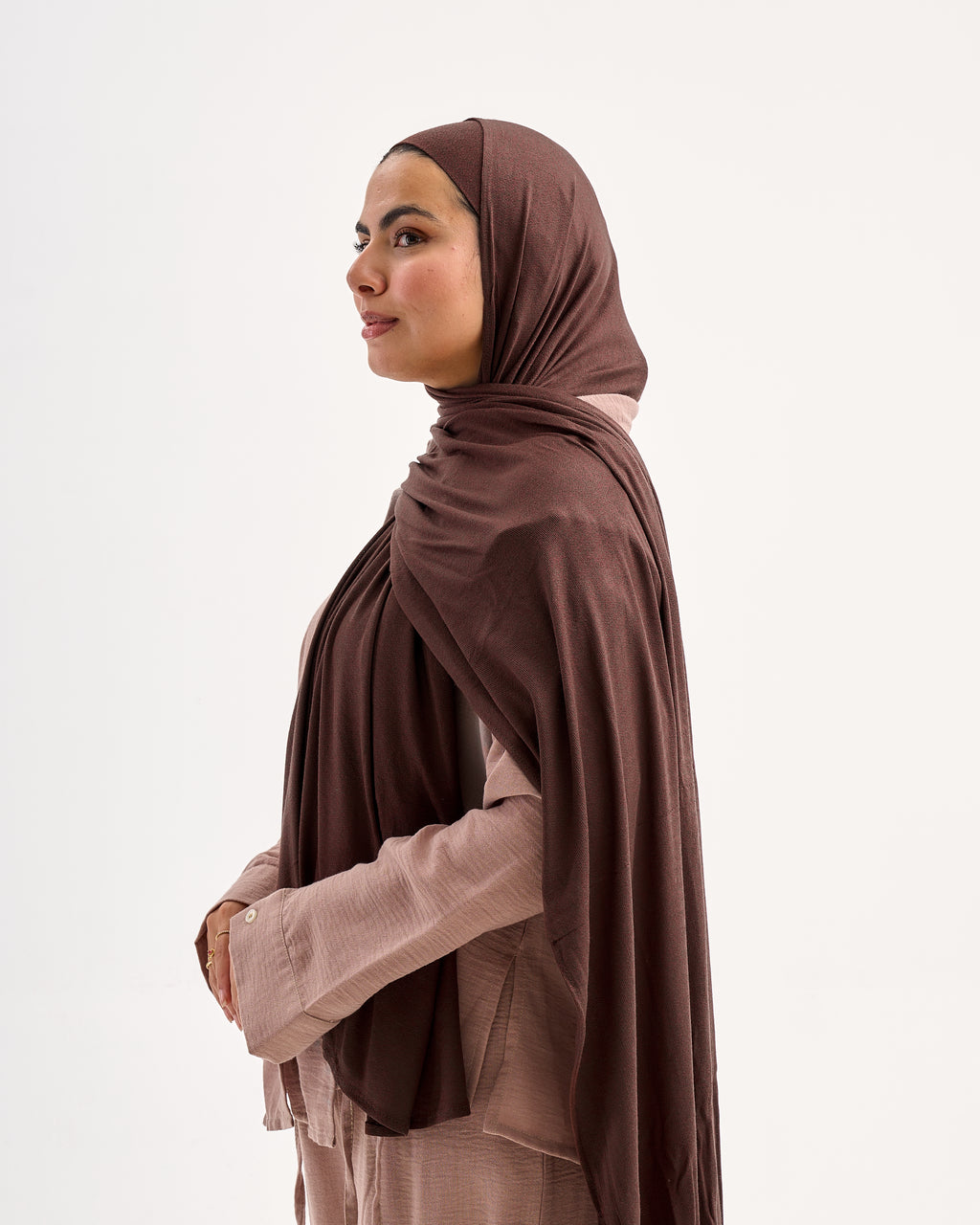Light Weaves lycra scarf - Light Brown