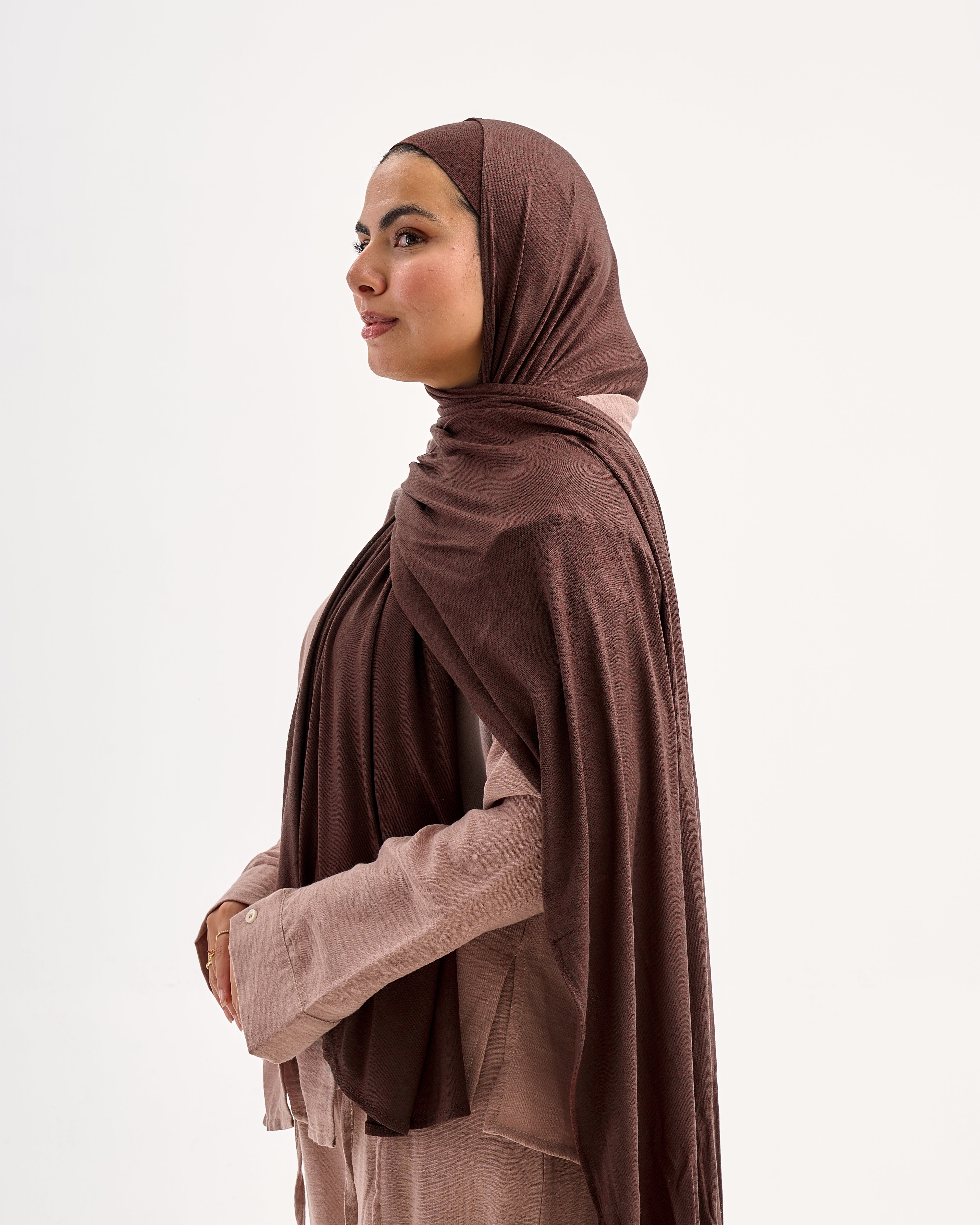 Light Weaves lycra scarf - Light Brown