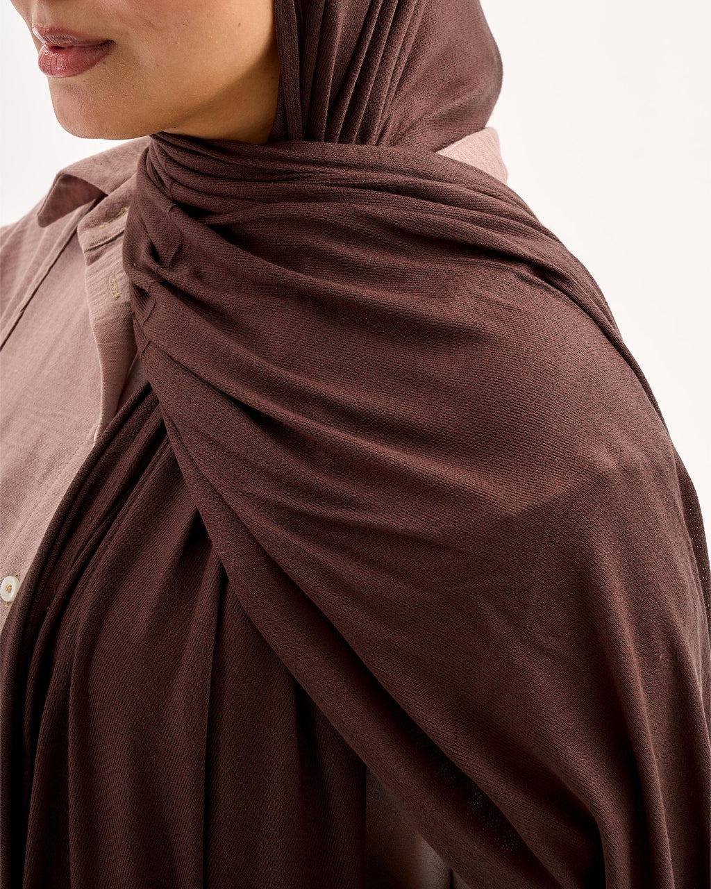 Light Weaves lycra scarf - Light Brown